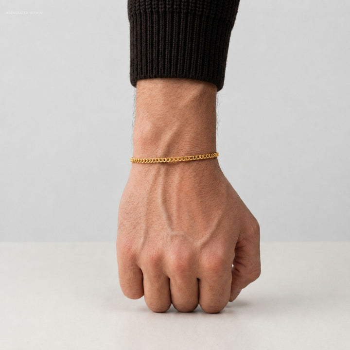 Curb Bracelet Slim Gold