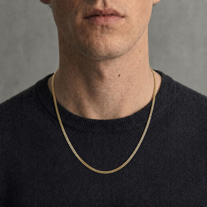 Curb Necklace Slim Gold